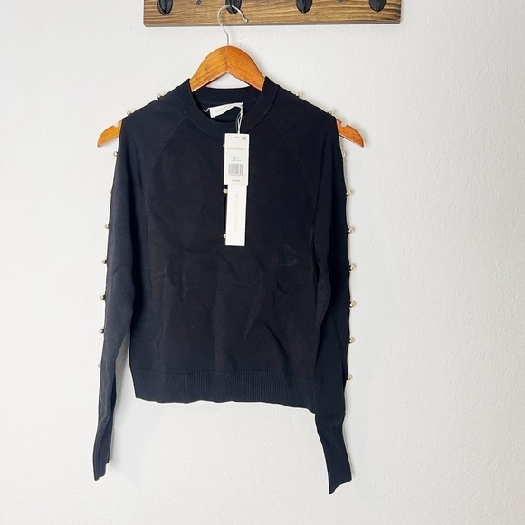 JONATHAN SIMKHAI Ryann Beaded Keyhole Sweater - Picture 4 of 7